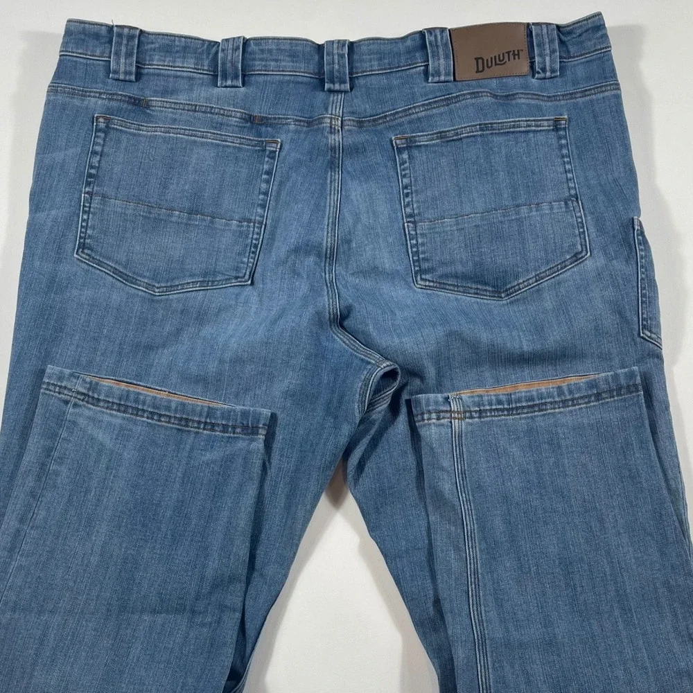 Duluth Trading Co Ballroom Double Flex Jeans Mens 44x30 Standard Fit Blue